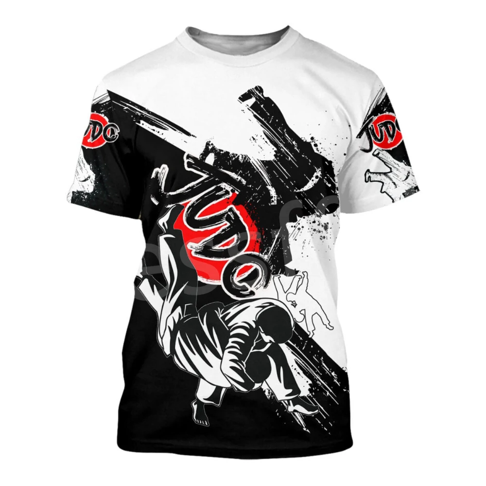 

2023 Summer Fashion Trend Hot Sale Judo Boxing 3D Printing Men's T-Shirt O Neck Short Sleeve Oversized Loose Quick Dry Top