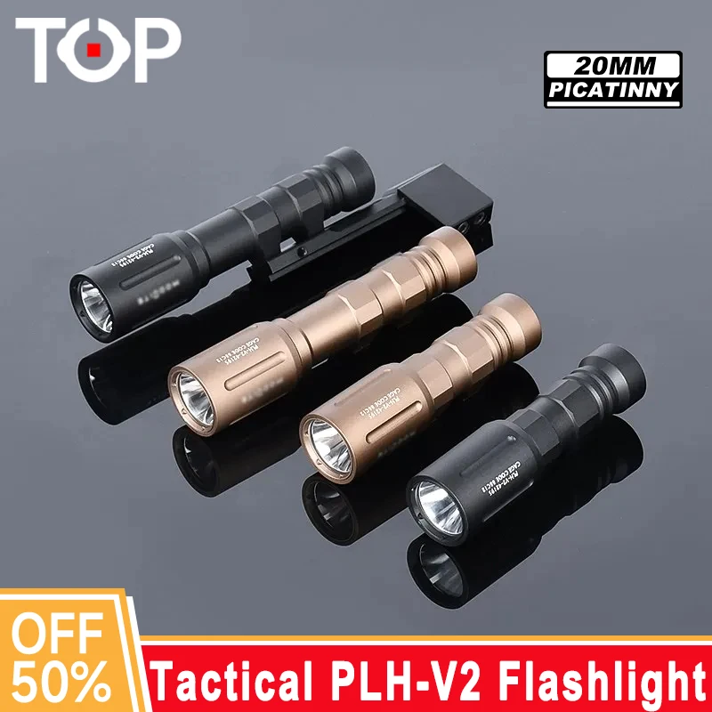 

WADSN Airsoft PLHV2 PLH-V2 Hunting Weapon Flashlight PL350 PDW350 High Power Scout Light With M-lok Keymod Rail Offset Mount