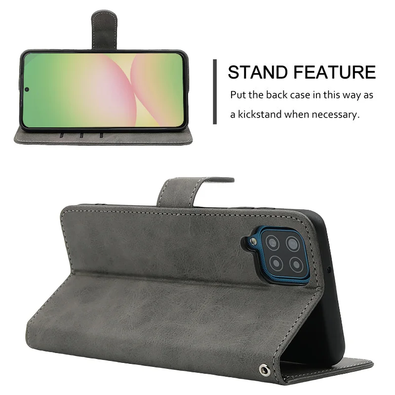 Elegant Leather Wallet Phone Case with Card Slots and Flip Cover