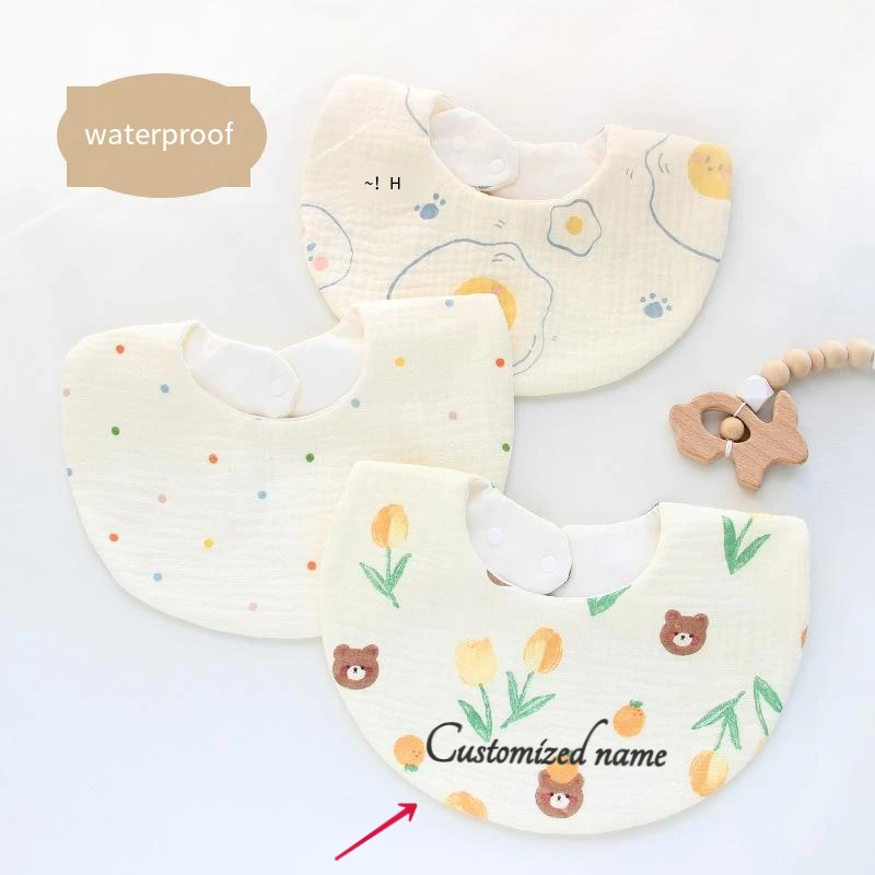 

Customized Newborn Burping Six Layer Cloth Cotton Waterproof Child Infant Burp Baby Bibs Cloths Soft Feeding Saliva Towel Gift