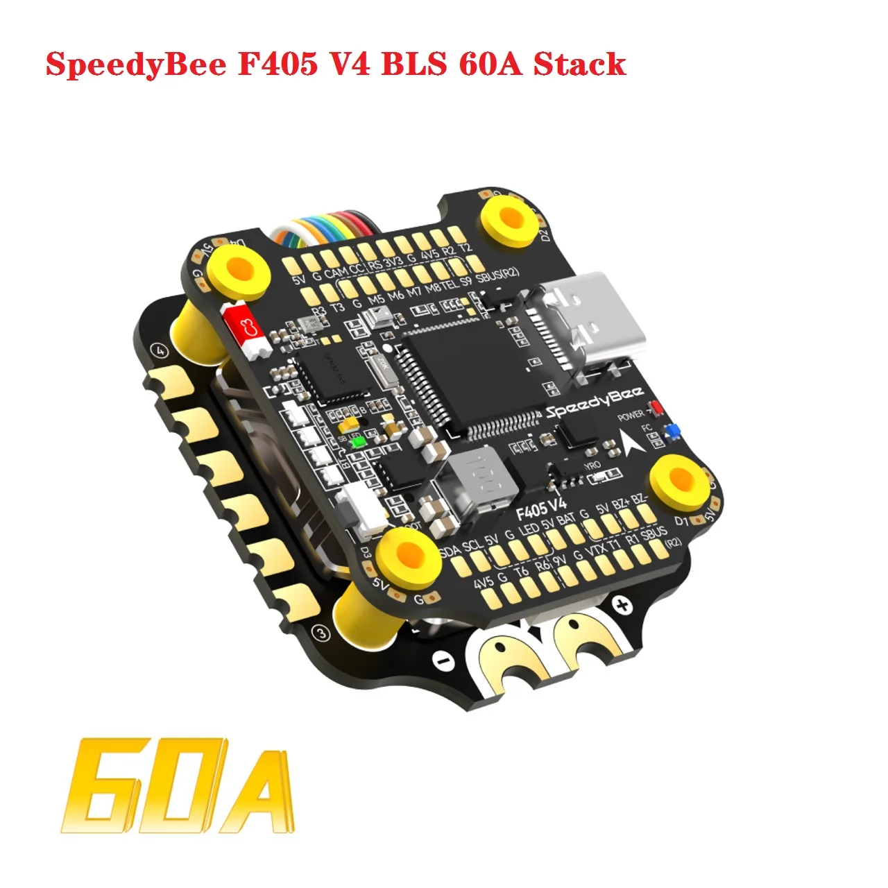 

SpeedyBee F405 V4 BLS 60A/55A 30x30 FC&ESC Flight Controller Stack BLHELIS 60A/55A 4in1 ESC for FPV Freestyle Drones DIY Parts