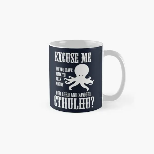 

Классическая кружка наш властелин и Saviour Cthulhu, подарочная печать изображений, посуда для напитков, круглая чашка, дизайн кофе, чая, простая фотография