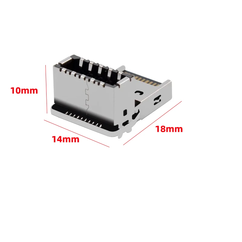 타입-e 인터페이스 90도 엘보우 지원 USB3.1 10G USB 3.2 20G 풀 스피드 다층 회로 기판 채택 PH76EE 엘보우
