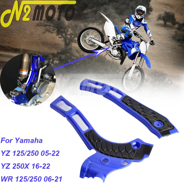 Motorcycle Frame Guard Covers Blue Black For Yamaha YZ125
