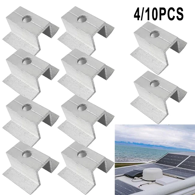 Pince centrale solaire PV en alliage d'aluminium, panneau solaire 25 - 50MM, support solaire photovoltaïque pour la plupart des Modules de cadre, accessoires 1