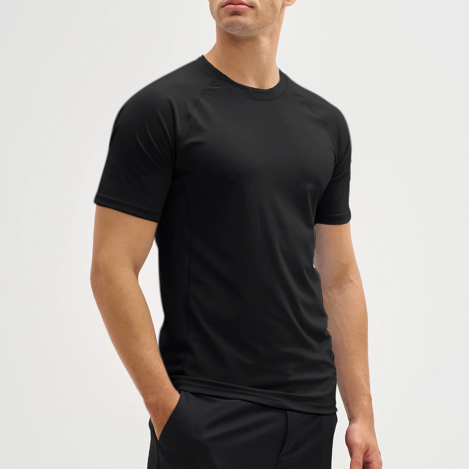 EKLENSON Herren Rash Guard Shirts UPF 50+ Sonnenschutz Surf Shirts Feuchtigkeitsableitende leichte, schnell trocknende Wasser Shirts – Detail 18