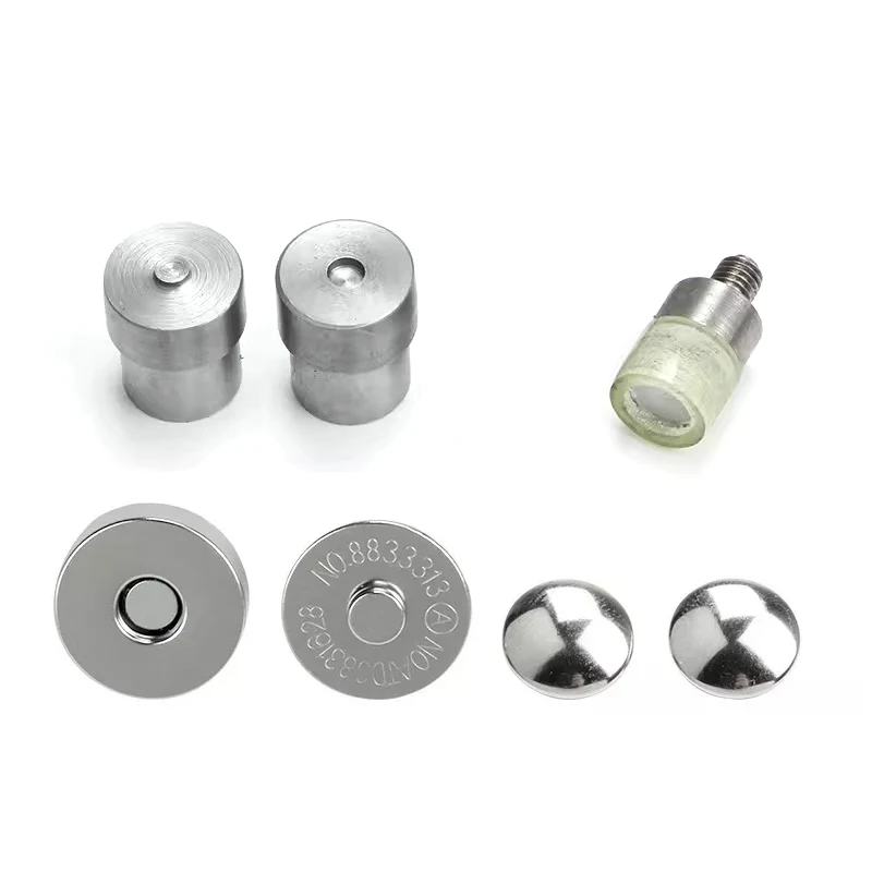 10 Sets Wallet Button Rivet 14 / 18 mm Bags Metal Snaps Environmental Clasps Thickening Magnetic Automatic Adsorption Buckle 4