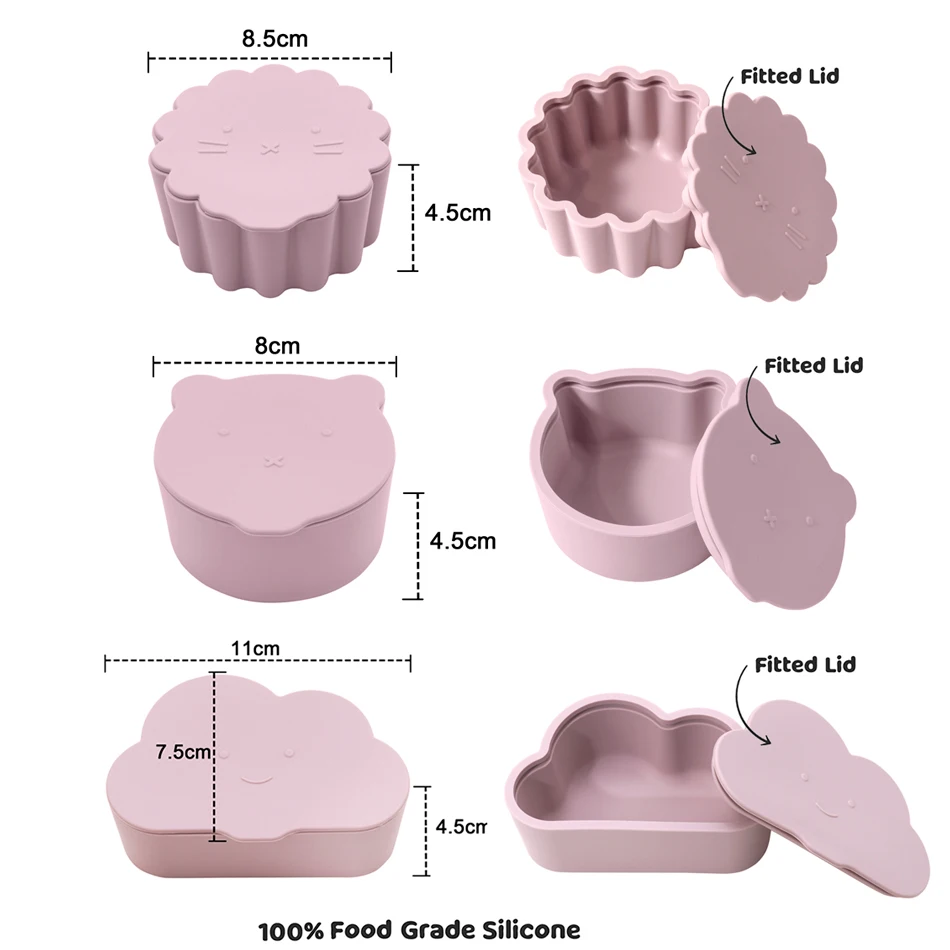 New Baby Cartoon Shape Snack Cup Toddle Portable Food Storage Box Portable Snacks Container BPA Free Soft Lid Baby Stuff 4