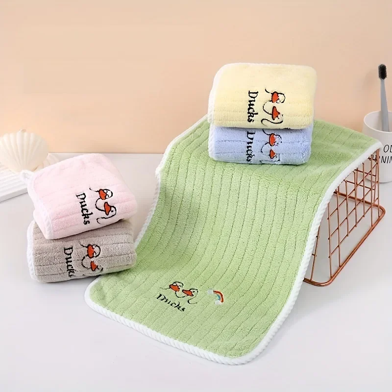 Asciugamano In Ciniglia Per Bambini, Forma Di Gatto, Con Anello Appendi, In Microfibra, 23x11 Cm, Assorbente, Per Bagno E Cucina