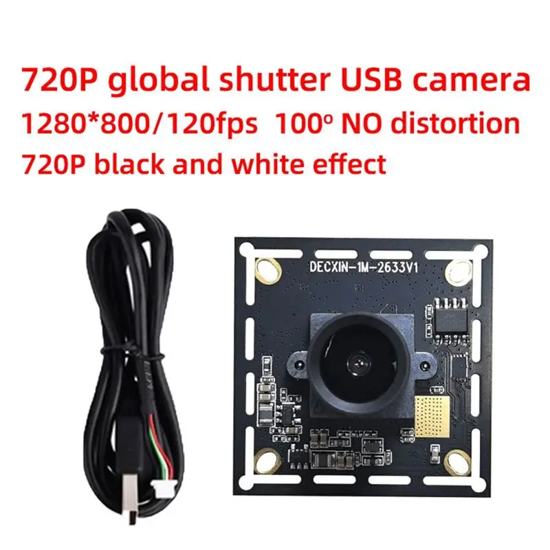 HOTA72T 720P 글로벌 셔터 노출 USB 산업용 카메라 모듈 120 프레임 OV9281 고속 모바일 캡처 리눅스