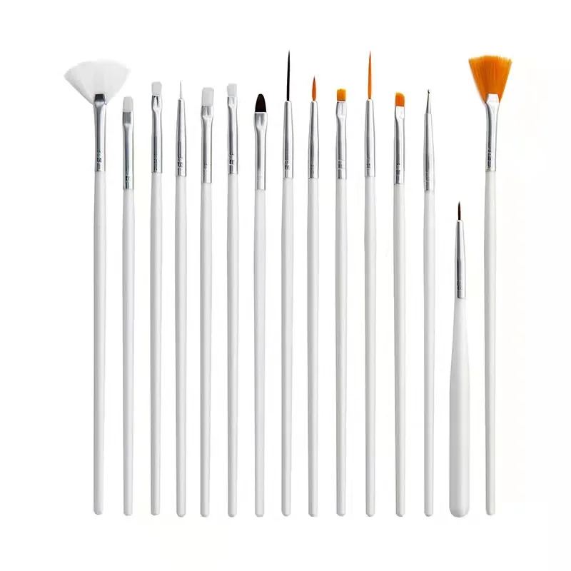 15Pcs Pottery Brush Tools Acrylic Art Pen Brush For Dotting Pattern Ceramics Painting Sculpture Emboss Shaping pottery tools clay sculpting tools pottery sculpting tools