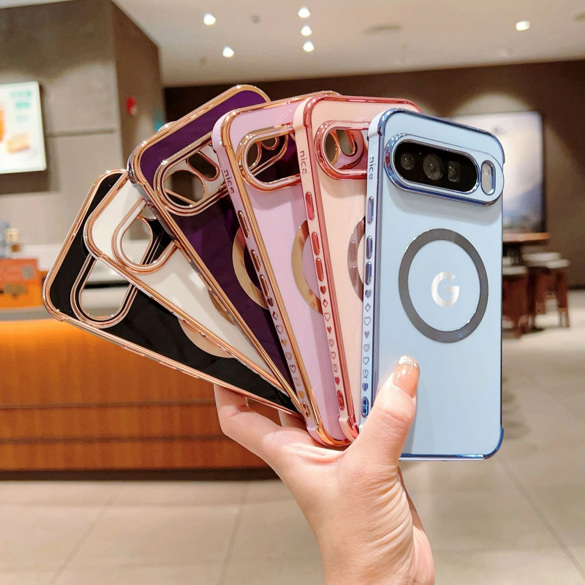 Luxury Magnetic Camera Lens Protector Case with Wireless Charging Compatibility