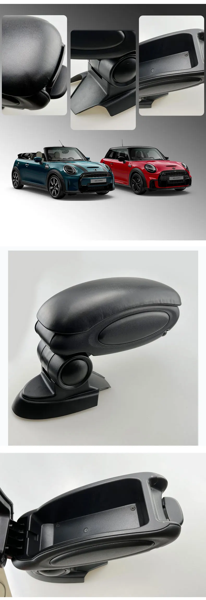 Auto Modifikation Zubehör F55 F56 F57 Auto Zentrale Steuerung Armlehne Box Sitz Lagerung Box Für BMW MINI F55 F56 F57 – Detail 2