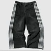 Y2K Stripe Jeans Men Women Solid Wash Embroidery Pocket Logo Heavy Denim Pants Retro Trend Streetwear Unisex Baggy Track Jeans 4