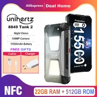 Unihertz 8849 Tank 2 Projector,22GB+512GB,108MP Camera Night Version,Helio G99,NFC,15500mAh,6.79" FHD+Display,Global Version 1