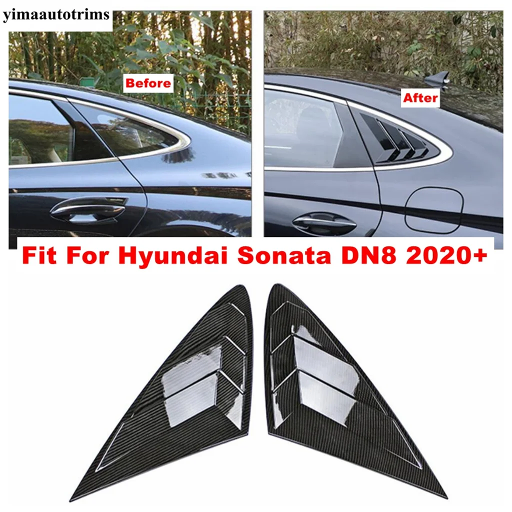 

Car Rear Window Blinds Side Tuyere Louvers Vent Cover Trim For Hyundai Sonata DN8 2020 - 2023 Plastic Car Exterior Accessories