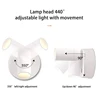 LED light magnetic type-C rechargeable wall lamp spotlight wireless no wiring no punch reading wall light bedroom bedside light 6
