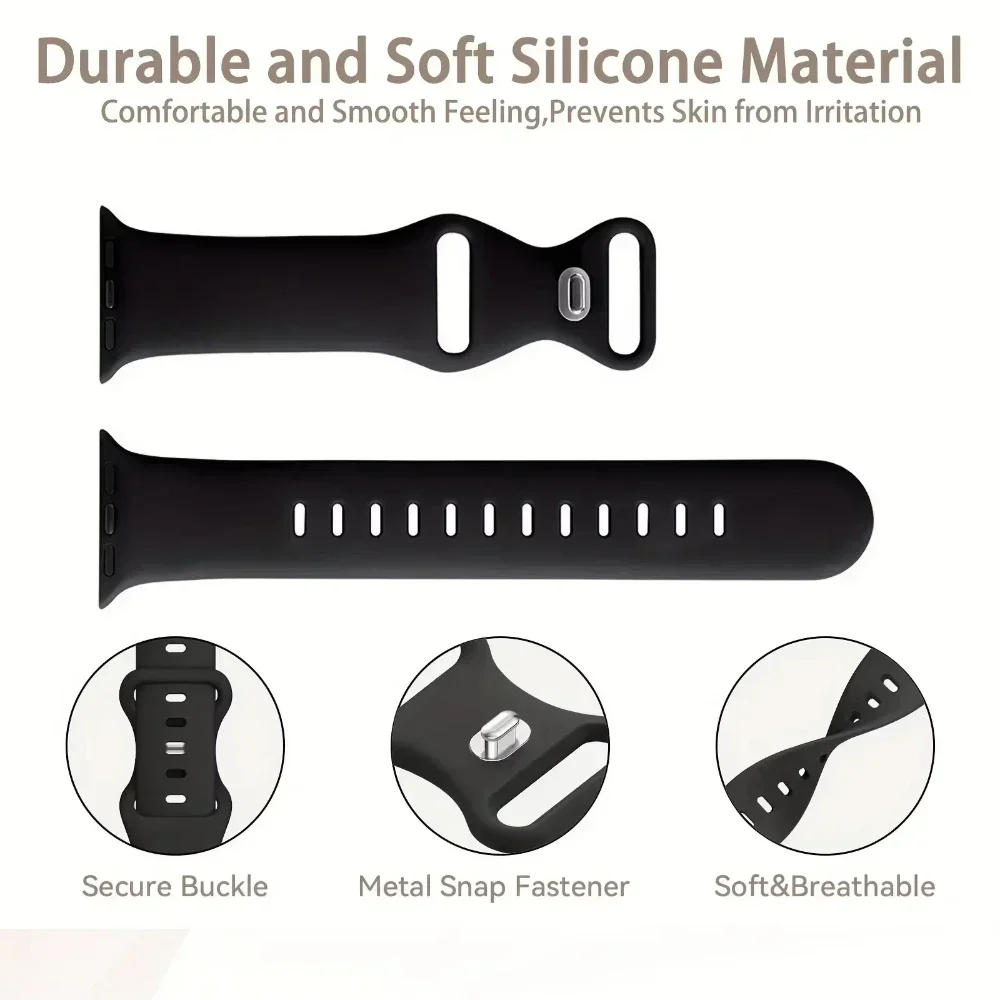 Premium Soft Silicone Watch Band - Elegant and Comfortable Replacement Strap