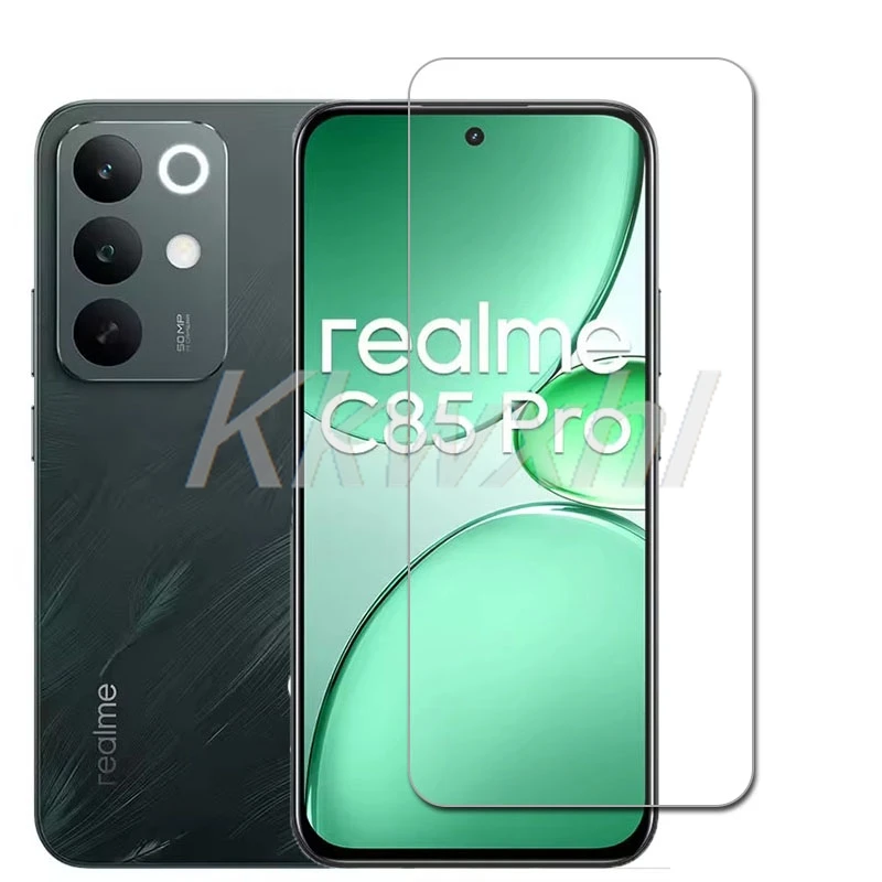 Premium Tempered Glass Screen Protector for Realme C85 Series - Transparent Film (1/2 Pack)