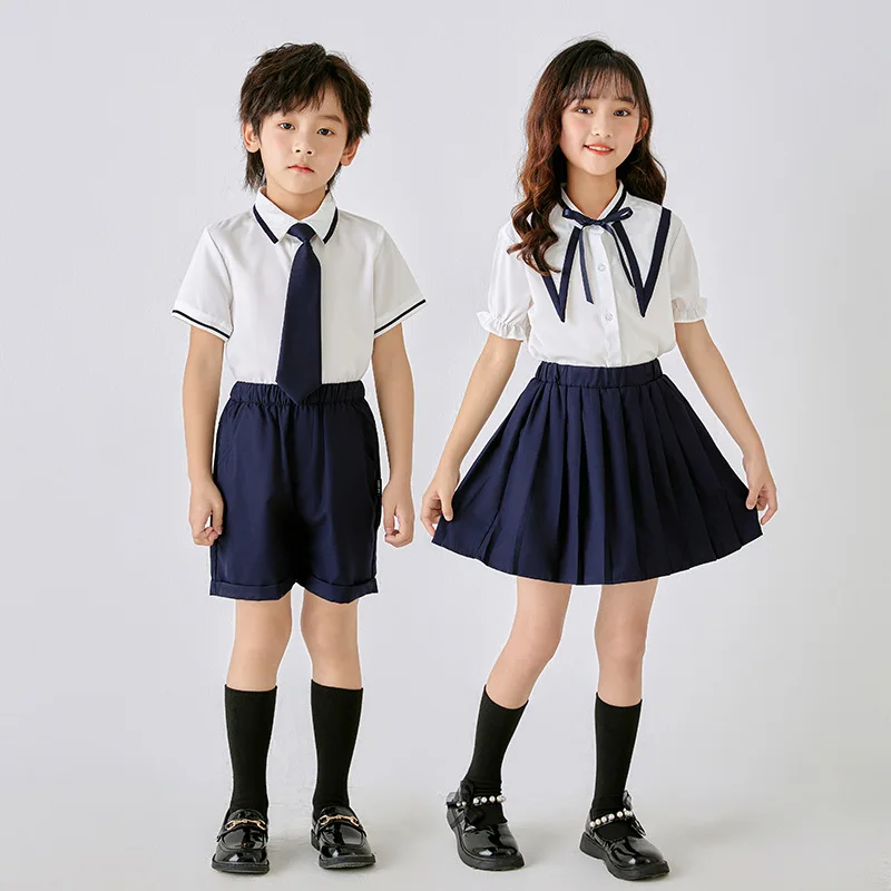 

Boys Girls School Uniform Twins Summer British Style Photograph Dress Child Graduation Ceremony Uniforms Children's Day Costume