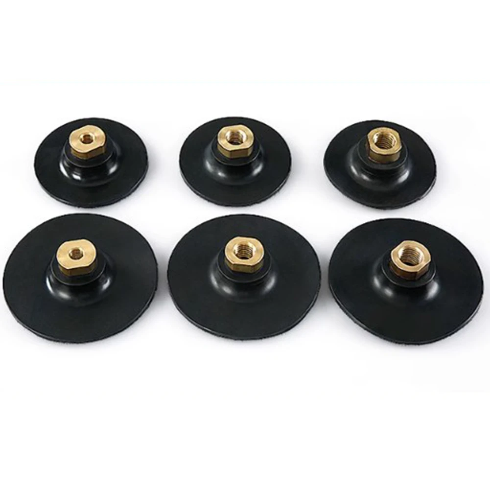 

1pc Rubber Backing Pad Polishing Grinding Disc Holder For Angle Grinder M10 M14 Hook Loop 3Inch 4Inch Jade Marble Abrasive Tools