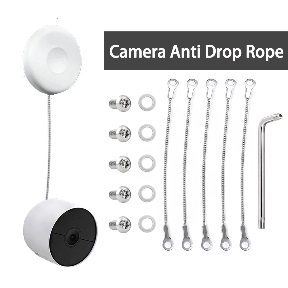 Per Google Nest Cam Batteria Outdoor Indoor Anti Drop Catena Di Sicurezza Per Arlo Pro 3 Pro 4/Arlo Ultra/Ultra 2 Fotocamera Anti Drop Rope