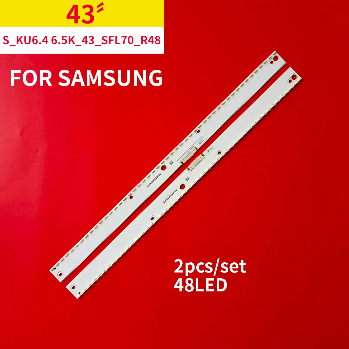 Originale 2 Pezzi/1Set Striscia Di Retroilluminazione A Led 48 Lampade Per Samsung 43 "Tv S_Ku6.4 6.5K _ Musliml48