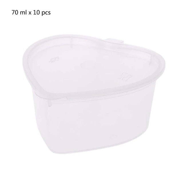 50PCS 1.5oz Heart Shaped Slime Storage Containers, Slime Containers  Transparent Plastic Boxes Heart Shaped Leak Proof Containers with Lids for  Slime