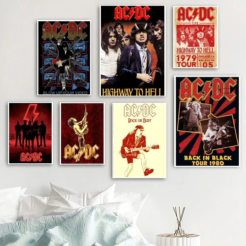 Band-ACDC-AC-DC-Poster-Home-Room-Decor-Livingroom-Bedroom-Aesthetic-Art ...