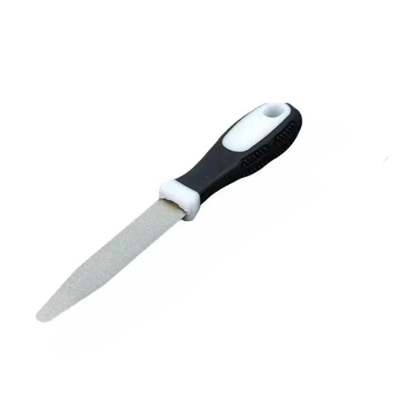 Dual-Side Diamond Sharpening Stone - Double-Sided Flat & Curved Whetstone with Non-Slip Handle, Professional Knife Sharpener