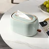 1PC Tissue Box Holder With Spring Desktop Wall-mounted Tissue Box Cover Paper Towel Dispenser Paper Extraction Dispenser for Car 5
