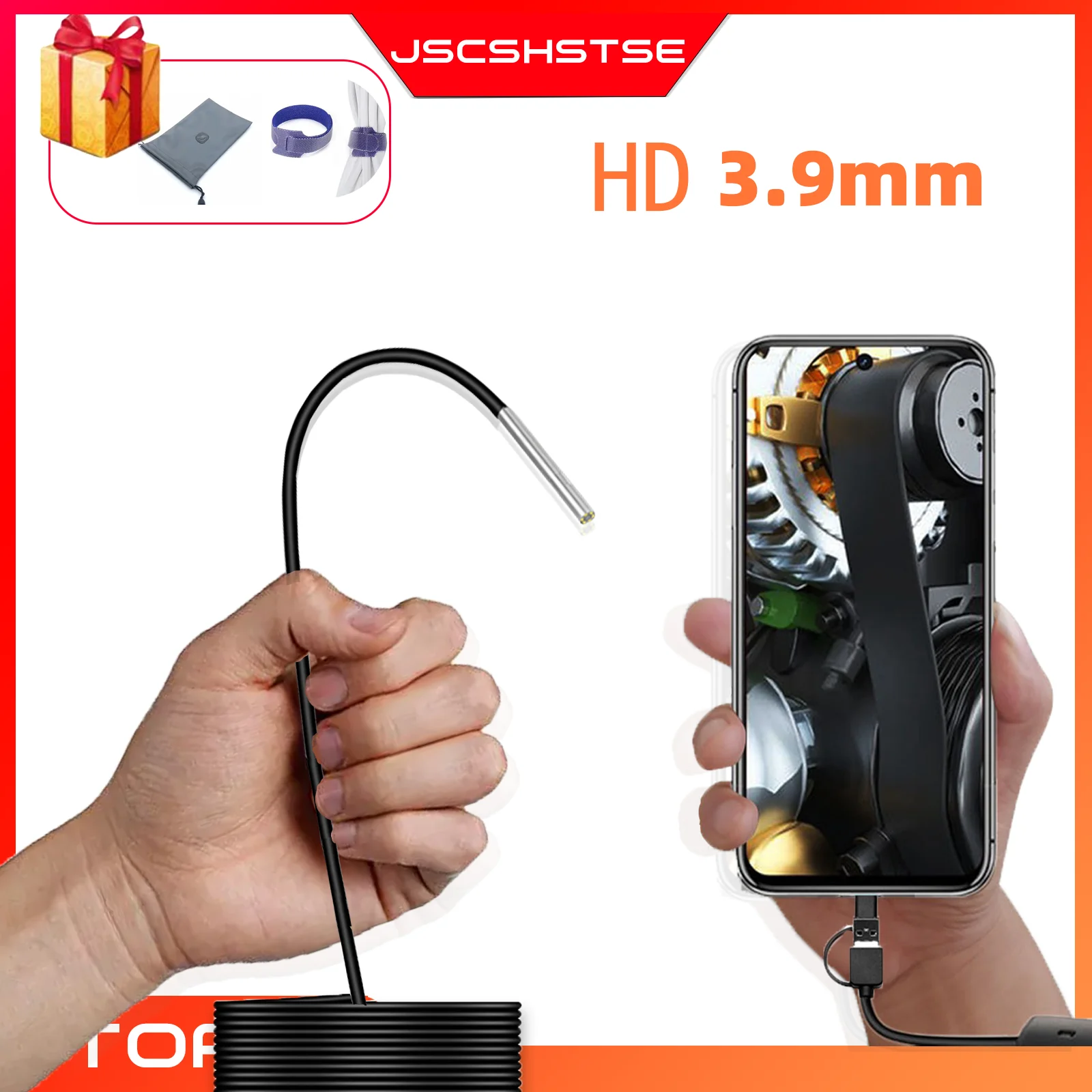 Mini Camera Endoscope Camera JSCSHSTSE Endoscope for android Mini Camera IP67 Cars Smartphone Piping usb c