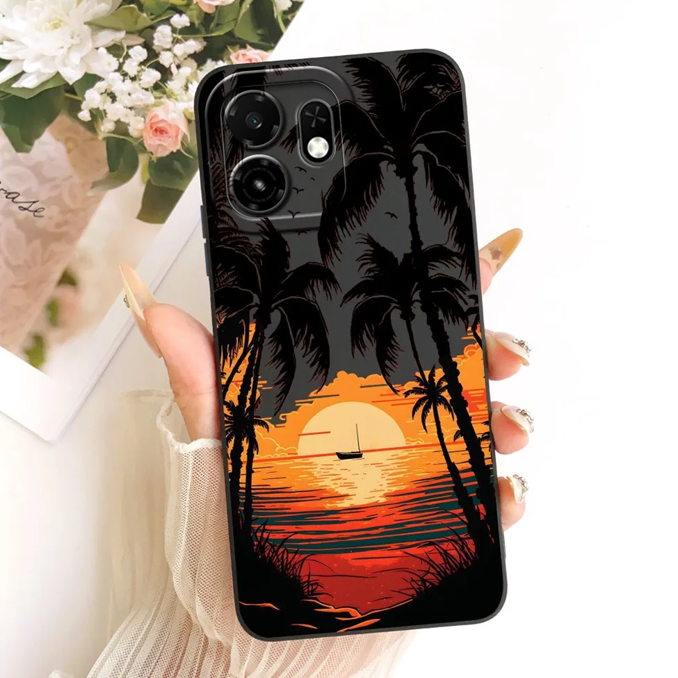 Luxury Floral Phone Case - Fashionable Silicone Cover with Cute Painted Design