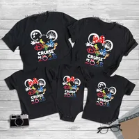 Disney Cruise 2025 Family Vacation Shirts Cotton Dad Mom Kids Tees Tops Baby Rompers Funny Family Matching Cruise Trip Outfits 1