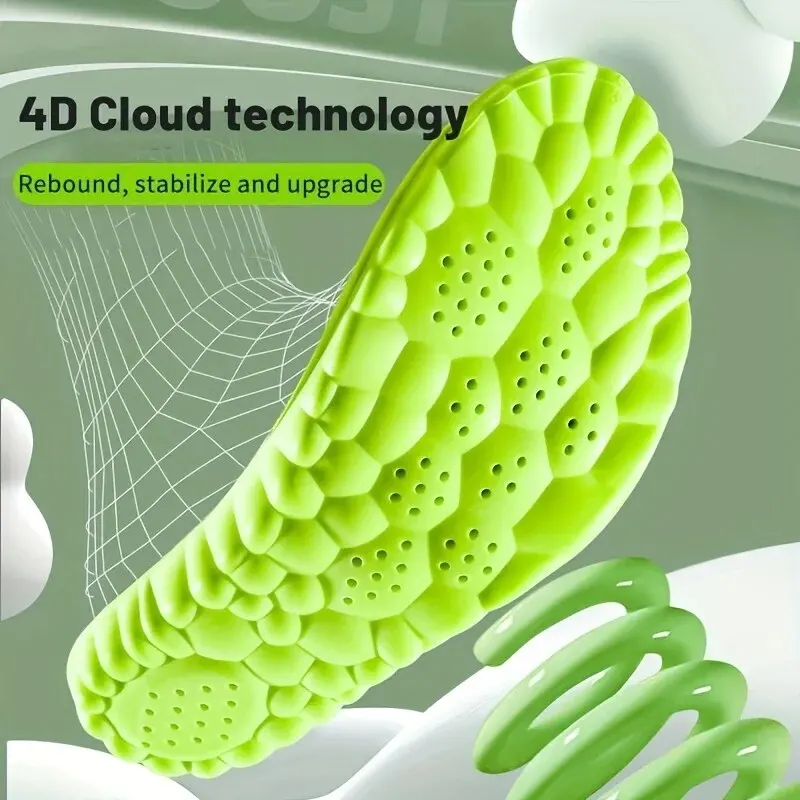 Comfortable Breathable Deodorant Insole with Shock Absorption and Arch Support