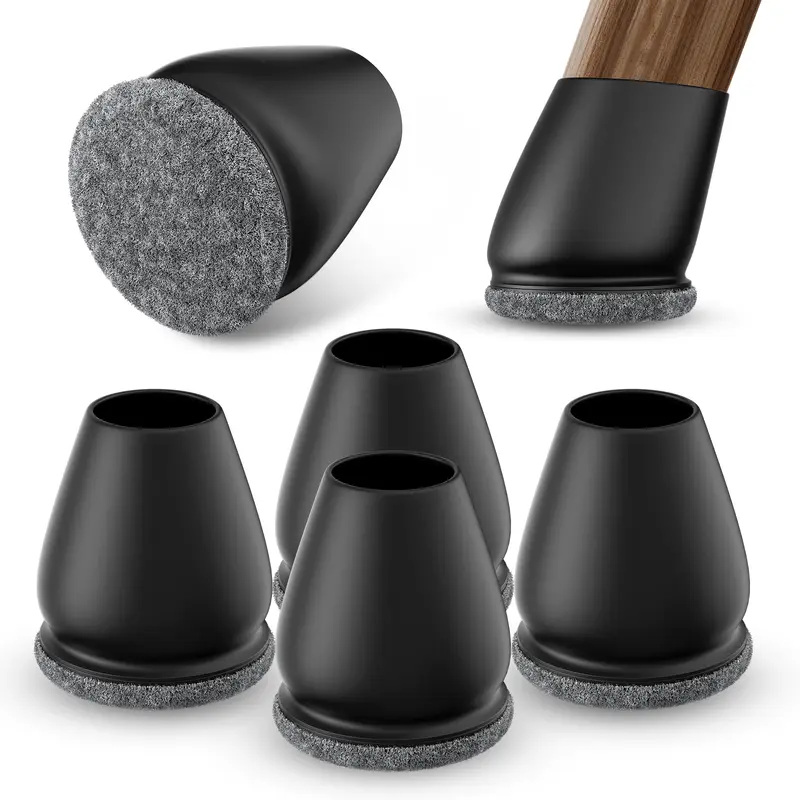 8PCS Silicone Chair Leg Floor Protectors Foot Cover Diagonal with Thick Wrap Felt Pads TPE Furniture Table Feet Protect Floors - Image 5