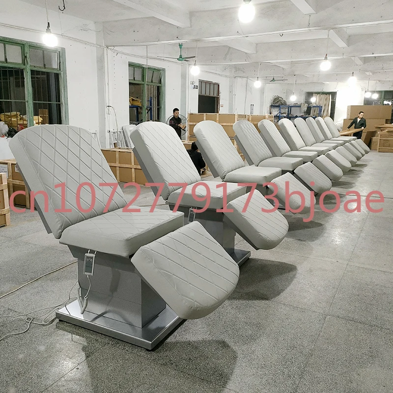 

Luxury grey medical beauty bed 3 motors electric massage table modern facial cosmetic for sale