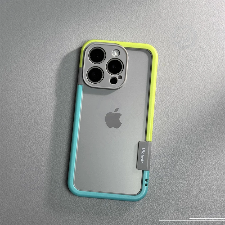 Dual Color Shockproof Bumper Case with Soft Silicone Frame