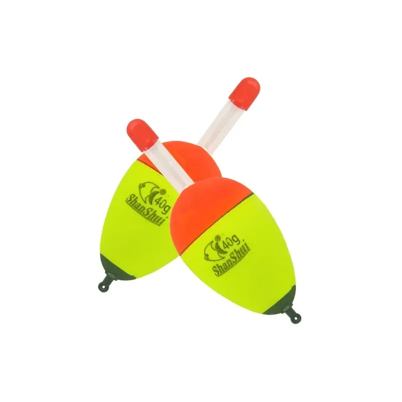 4/2pcs EVA Luminous Fishing Night Float Light Stick Foam Plastic Bobber Sea Rock Fishing Floats Buoyancy 10/20/30/50/60g/70/80g