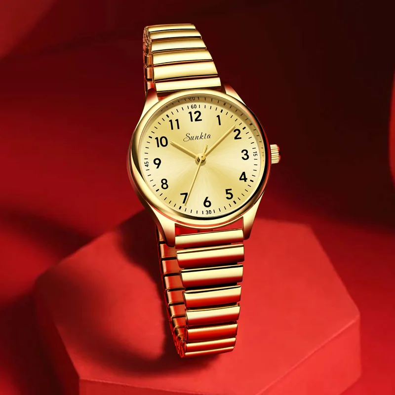 SUNKTA Women's Wristwatch Luxury Fashion Elegant Ladies Watch Waterproof Watch for Woman Stainless Steel Bracelet Reloj Mujer 3