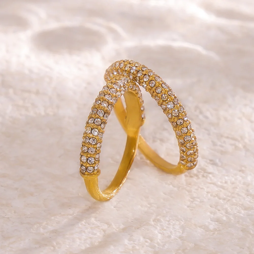 Luxus Edelstahl Imitation Perle Ringe für Frauen Bling Zirkonia Charme Finger Ringe Mode Schmuck Geschenke – Detail 8