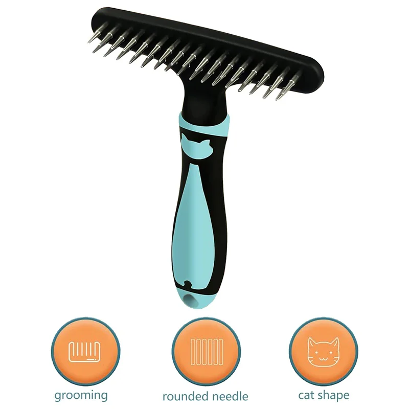 Carpet Restoration Carpet Rake Hair Cleaner Suitable for Rake Comb for Dogs and Cats Slicone Handle Deshedding Brush 3