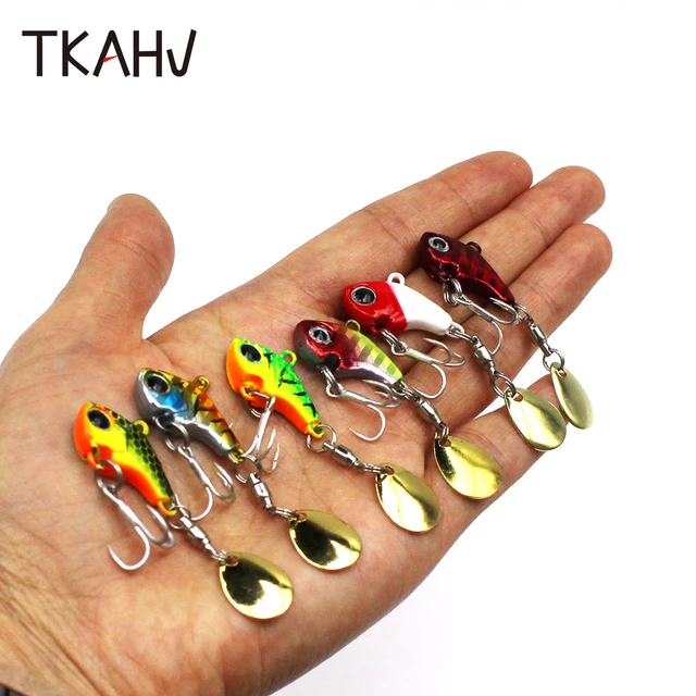 TKAHV 5g 7g 10g 14g 20g Sinking Spinner Bait Metal VIB Blade Fishing Lure  Spoon Pin Rotating Sequins Crankbait Artificial Pike - AliExpress