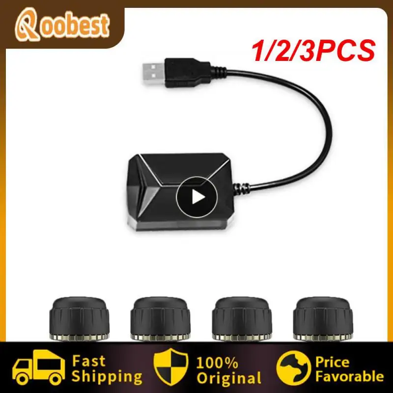 

1/2/3PCS USB Android TPMS Tire Pressure Monitoring System Display for Android Car DVD Radio Multimedia Player With 4 sensors