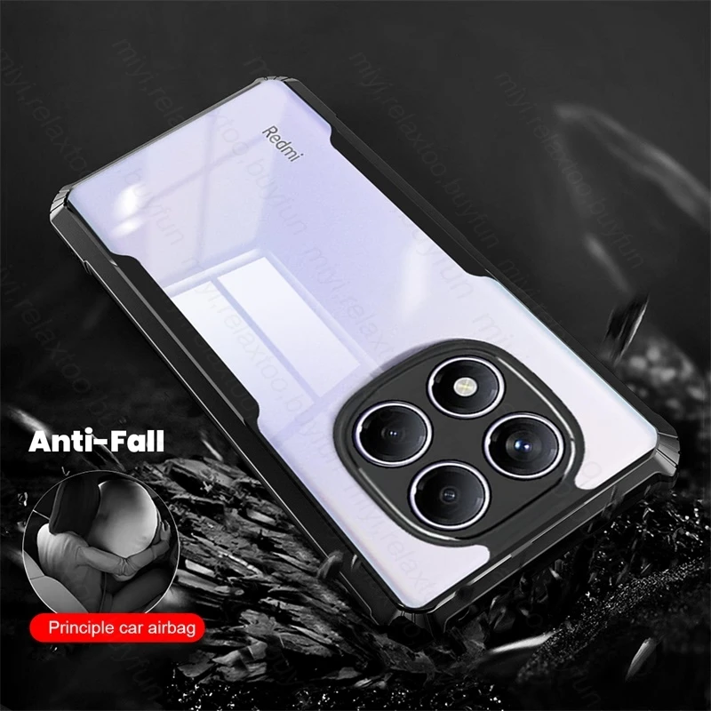 Clear Acrylic Shockproof Case with Magnetic Holder Ring