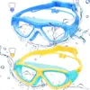 High-definition Children's Waterproof And Anti Fog Swimming Large Frame Glasses, Convenient Goggles Silicone Connected Earplugs 2