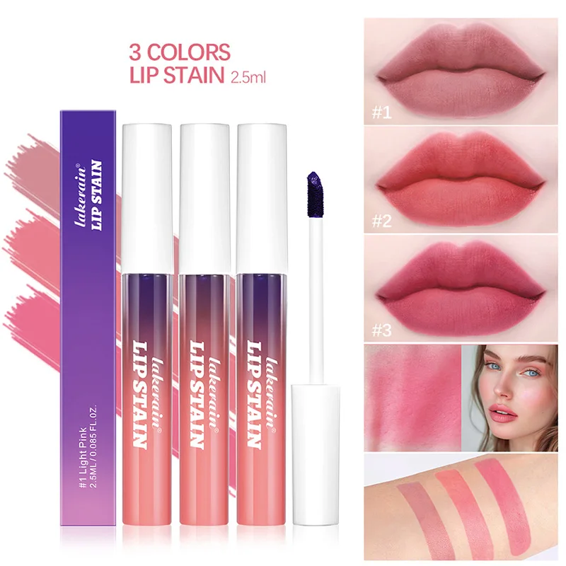 Tear-off Matte Lip Gloss Peel-off Metallic Liquid Lipstick Long-lasting Waterproof Natural Pink Lip Tint Women Lip Makeup