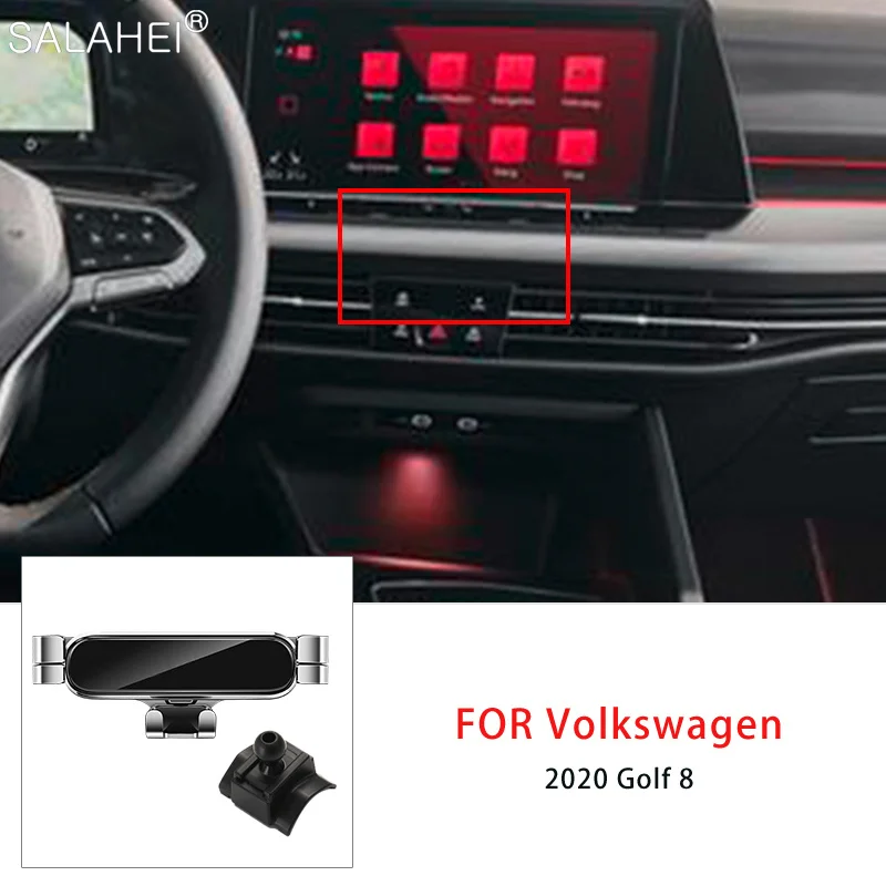 Gravity Navigation Car Mobile Phone Holder GPS Support For Volkswagen VW Golf 8 Accessorie For Iphone Xiaomi Samsung Huawei