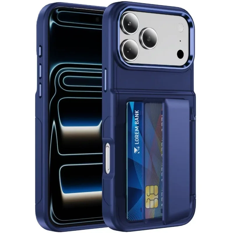 Elegant Card Slot Phone Case with Shockproof Protection and Stand Functionality