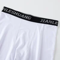 Ensemble de 5 pièces de sous-vêtements longs élastiques classiques noirs et blancs pour hommes, séchage rapide, confortables, sportifs, tendance pour jeunes, pantalons à coins plats 5